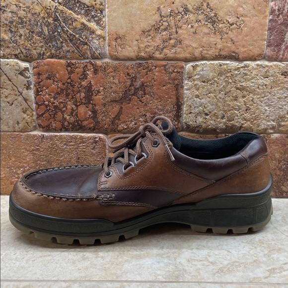 ECCO Track II Shoes Size 13 Brown Leather Lace-Up Gore-Tex  display picture 1